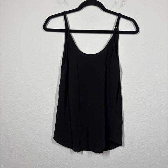 Zara Collection Womens Size Small Deep V Neck Cami Tank Top Black Sleeveless - Picture 2 of 7